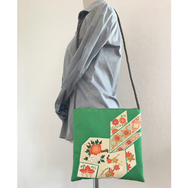 Museumstasche Grün / Blumen – Bild 2