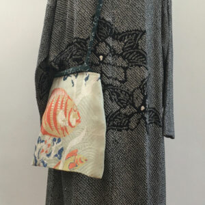 Schultertasche aus antikem Obi Stoff